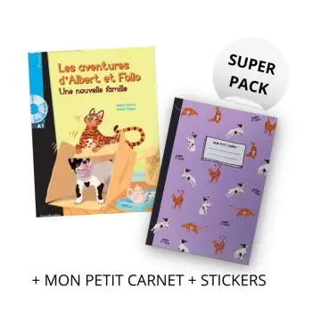 ALBERT ET FOLIO UNE NOUVELLE FAMILLE SUPER PACK (+ MON PETIT CARNET + STICKERS)