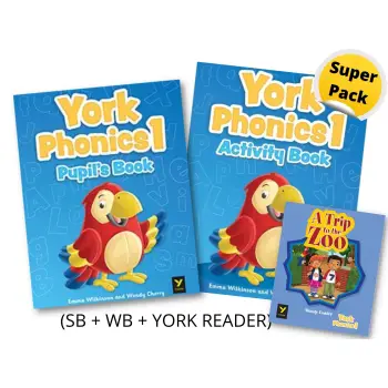 YORK PHONICS LEVEL 1 SUPER PACK (SB + WB + YORK READER)