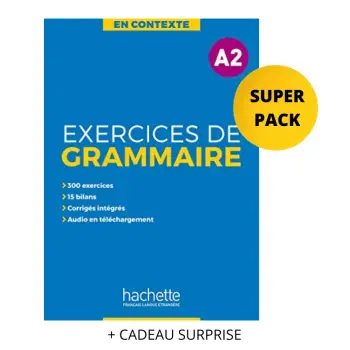 EXERCICES DE GRAMMAIRE EN CONTEXTE A2 SUPER PACK (+ CADEAU SURPRISE)