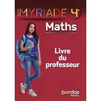 MYRIADE MATHS 2021 LIVRE DU PROFESSEUR 4TH ED
