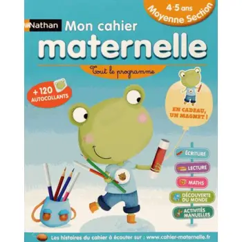 MON CAHIER D'ECOLE MATERNELLE MOYENNE SECTION (4-5 ANS)
