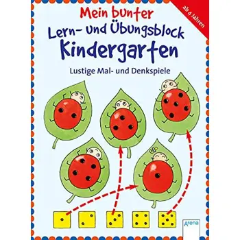 LUSTIGE MAL- UND DENKSPIELE: MEIN BUNTER LERN- UND UBUNGSBLOCK KINDERGARTEN
