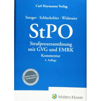 STPO - STRAFPROZESSORDNUNG (4. AUF.)