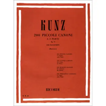 KUNZ - 200 PICCOLI CANONI