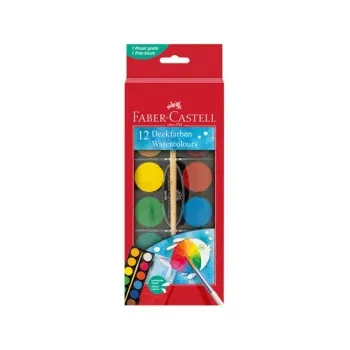 ΝΕΡΟΜΠΟΓΙΕΣ FABER CASTELL ΣΕ ΜΕΓΑΛΟ ΣΕΤ ΜΕ 12 ΧΡΩΜΑΤΑ ΚΑΙ ΠΙΝΕΛΟ 125018