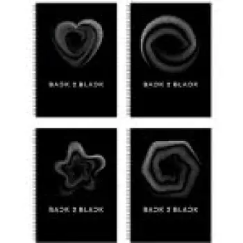 A&G PAPER Back To Black Τετράδιο Σπιράλ B5 17Χ24 Εκ. 5 Θεμάτων - 5 Σχέδια 032088