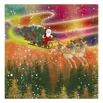 ΕΥΧΕΤΗΡΙΕΣ ΚΑΡΤΕΣ XMAS  13.5X13.5CM SNO