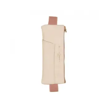 ΚΑΣΕΤΙΝΑ ΜΕ ΛΑΣΤΙΧΟ DESIGNWORKS INK VEGAN LEATHER PEN POUCH - CREAM AND TAUPE