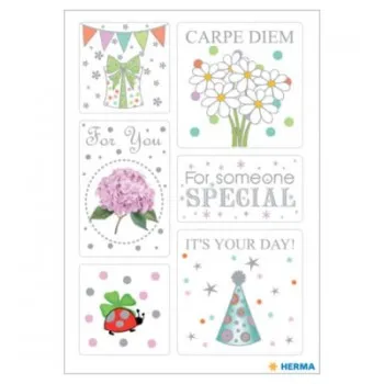 HERMA DECOR ΑΥΤΟΚΟΛΛΗΤΑ HAPPY BIRTHDAY