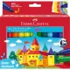 Faber-Castell Μαρκαδόροι Jumbo Super Washable 24Χρωμάτων