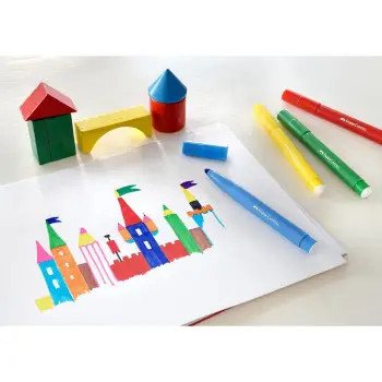 Faber-Castell Μαρκαδόροι Jumbo Super Washable 24Χρωμάτων