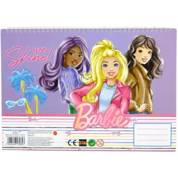 GIM ΜΠΛΟΚ ΖΩΓΡΑΦΙΚΗΣ BARBIE PAINTS  23X33 40 ΦΥΛΛΩΝ + ΑΥΤΟΚΟΛΛΗΤΑ