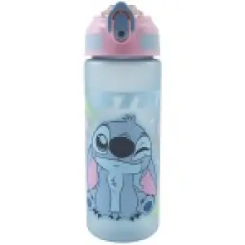 Πλαστικό Παγούρι με Καλαμάκι Stitch 600ml 552-05217 Gim