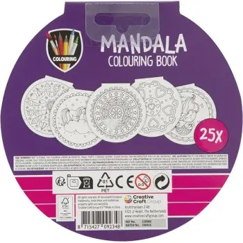 Βιβλίο Ζωγραφικής 25 Σχέδια Mandala 3+