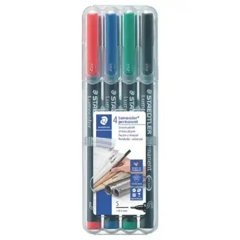 ΜΑΡΚΑΔΟΡΟΙ STAEDTLER ΑΝΕΞΙΤΗΛΟΙ S ΣΕΤ 4 ΧΡΩΜΑΤΩΝ 313-WP4 0.4MM