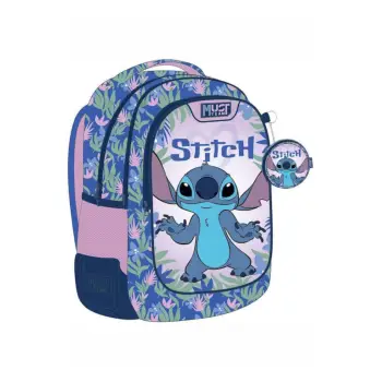 Must Τσάντα Πλάτης Δημοτικού με 3 Θήκες 32x18x43εκ. Disney Stitch