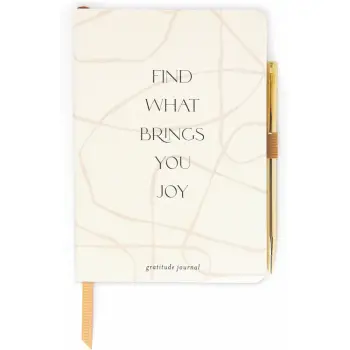 Designworks Σημειωματάριο με Στυλό Χρυσό Gratitude Journal - Brings You Joy