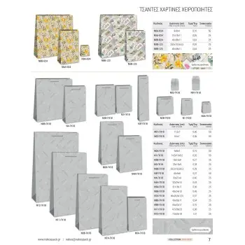 ΤΣΑΝΤΑ ΧΑΡΤΙΝΗ 28,5X18,5X5,5 ΑΣΗΜΙ ΚΛΑΔΑΚΙΑ