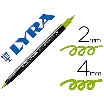 Μαρκαδόροι Lyra Aqua Brush Duo Yellow Stil de grain L6520070