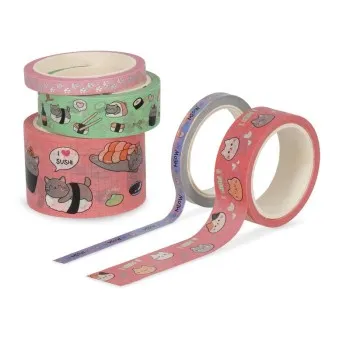 LEGAMI Σετ 5 αυτοκόλλητων ταινιών χαρτιού - ταινία με ταινία Kitty