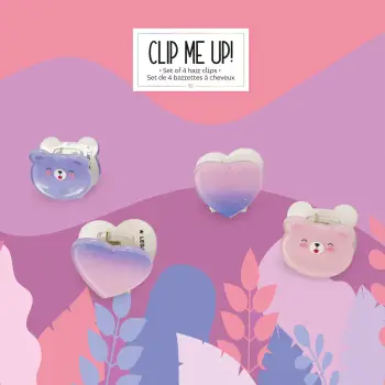 LEGAMI Σετ 4 μίνι κλιπ μαλλιών Teddy - Clip me up!