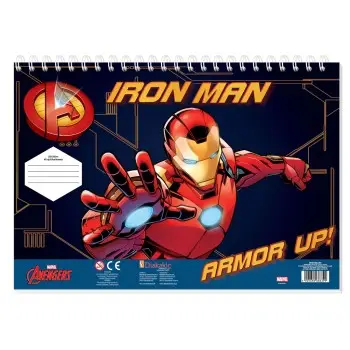 ΜΠΛΟΚ ΖΩΓΡΑΦ IRON MAN 23X33 40ΦΥΛ  ΑΥΤΟΚ-ΣΤΕΝΣΙΛ- 2ΣΕΛ ΧΡ  2ΣΧ.