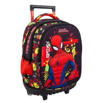 Σχολική Τσάντα Τρόλεϊ Δημοτικού Spider- Man Spidey Must 3 Θήκες