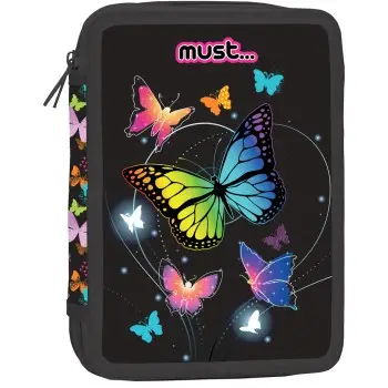 Σχολική Κασετίνα Διπλή Γεμάτη Must Butterflies