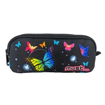 Σχολική Κασετίνα Βαρελάκι Must Energy Butterflies 2 Θήκες