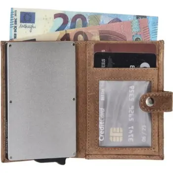 ΠΟΡΤΟΦΟΛΙ SAFETY WALLET & STITCHES ΚΑΦΕ 006