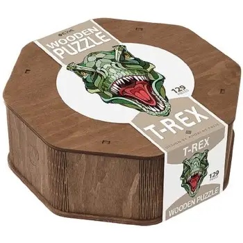 EWA Eco Wood Art Πάζλ T-Rex Ξύλινο Κουτί