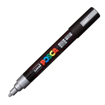 ΜΑΡΚΑΔΟΡΟΣ UNI POSCA PC-5M/5D MEDIUM SILVER
