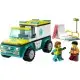 LEGO CITY EMERGENCY AMBULANCE AND SNOWBOARDER
