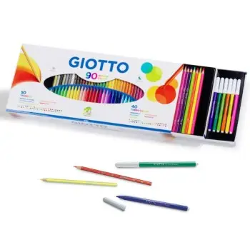 Σετ Δημιουργίας Giotto Ξυλομπογιές Stilnovo & Μαρκαδόροι Turbo Color (90 Τεμάχια)