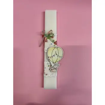 ΛΑΜΠΑΔΑ ΛΕΥΚΗ ΠΛΑΚΕ ΜΕ ΑΕΡΟΣΤΑΤΟ ΞΥΛΙΝΟ ΕΛΕΦΑΝΤΑΚΙ