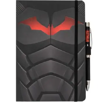 PREMIUM ΤΕΤΡΑΔΙΟ ΔΕΡΜΑΤΙΝΗ ΜΕ ΣΤΥΛΟ ΦΩΤΑΚΙ A5 DC BATMAN 14,5x20