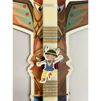 ΛΑΜΠΑΔΑ ΛΕΥΚΗ ΠΛΑΚΕ ΜΕ ΙΝΔΙΑΝΟ ΣΕ ΞΥΛΙΝΗ ΣΚΗΝΗ