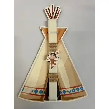 ΛΑΜΠΑΔΑ ΛΕΥΚΗ ΠΛΑΚΕ ΜΕ ΙΝΔΙΑΝΑ ΣΕ ΞΥΛΙΝΗ ΣΚΗΝΗ