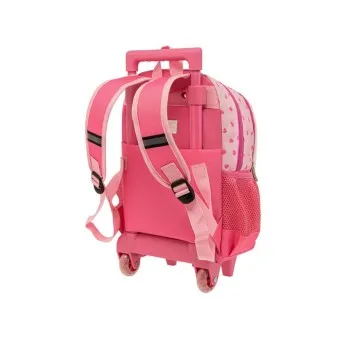 POLO ΣΑΚΙΔΙΟ ΤΡΟΛΛΕΥ JUNIOR ΜΕ ΓΑΤΑΚΙΑ ΡΟΖ 34x25x16