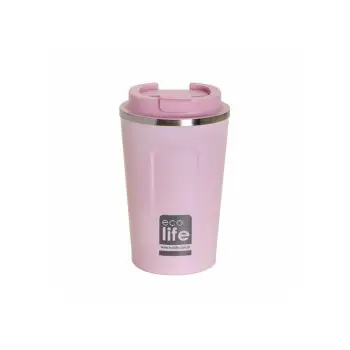 ΘΕΡΜΟΣ ΑΝΟΞΕΙΔΩΤΟΣ ECOLIFE COFFEE CUP ROSE PINK 370ML