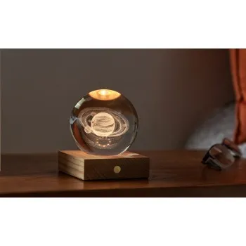 GINGKO G025ST AMBER CRYSTAL LIGHT 3D LASER SATURN