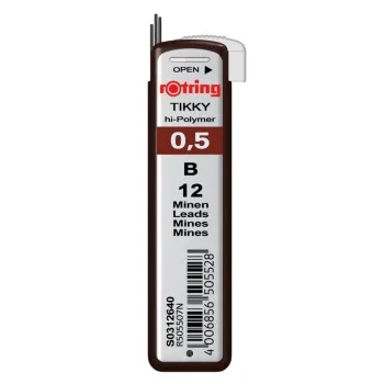 ROTRING MECH.PENCIL LEADS 0.5 Β