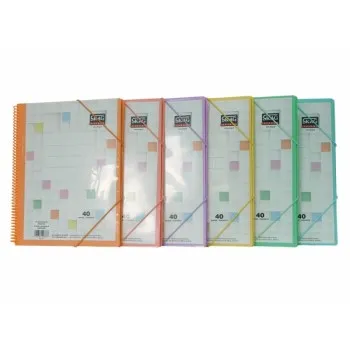 ΣΟΥΠΛ ΣΠΙΡΑΛ ΡΡ Α4 20 ΘΕΣΕΩΝ ΜΕ ΛΑΣΤΙΧΟ ΔΙΑΦΟΡΑ ΧΡΩΜΑΤΑ NEON