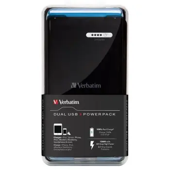 VERBATIM POWER BANK 2xUSB 12000mAh