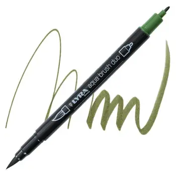 Μαρκαδόροι Lyra Aqua Brush Duo Olive green L6520073