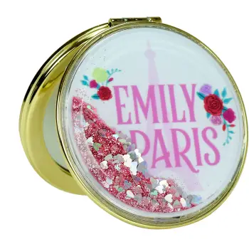 Emily In Paris Roses Καθρεφτάκι Μεταλλικό Glitter