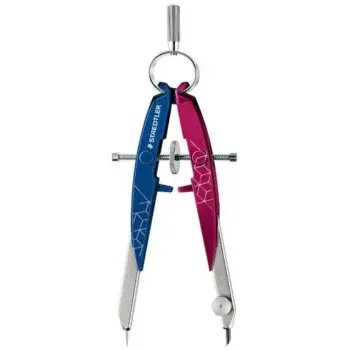 Διαβήτης ακριβείας γεωμετρίας με οδηγό άξονα, στρογγυλή κεφαλή ελατηρίου και κεντρικό άξονα κίνησης STAEDTLER