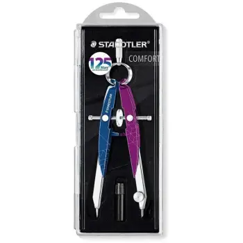 Διαβήτης ακριβείας γεωμετρίας με οδηγό άξονα, στρογγυλή κεφαλή ελατηρίου και κεντρικό άξονα κίνησης STAEDTLER