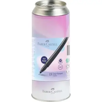 ΜΑΡΚΑΔΟΡΟΙ 15 ΤΕΜΑΧΙΑ GRIP FINE PEN ΣΕ ΜΕΤΑΛΛΙΚΗ ΚΑΣΕΤΙΝΑ ΑΝΑΨΥΚΤΙΚΟ