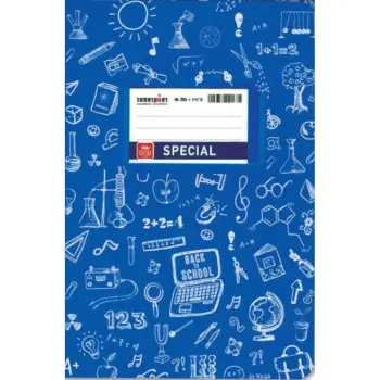 Τετράδιο με Σχέδια Doodles 50φ Ριγέ Μπλε